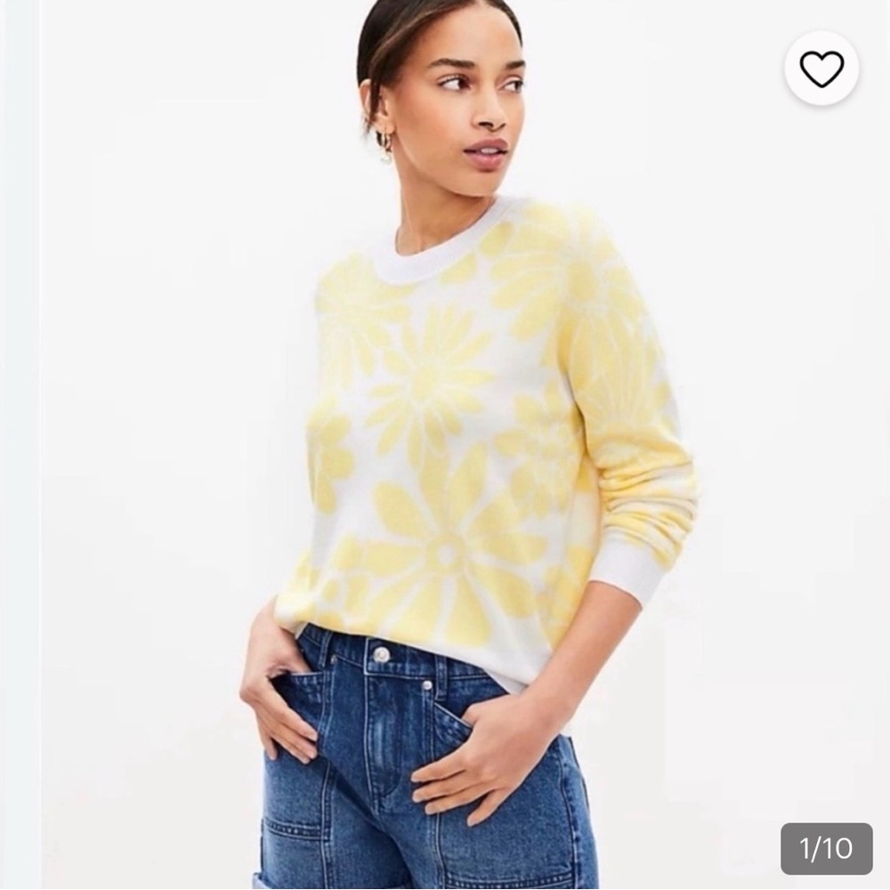Loft Yellow Daisy Sweater. SO CUTE.